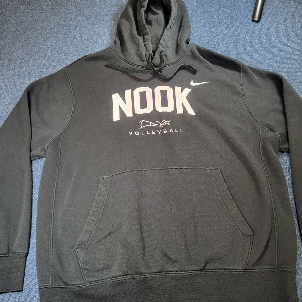 Nike Spooky Nook Volleyball Hoodie Large Black Pink Graphic Pullover Sweatshirt